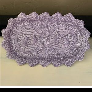 Bordallo pinheiro rabbit sandwich tray lavender/lilac IN SEARCH OF. NOT FOR SALE